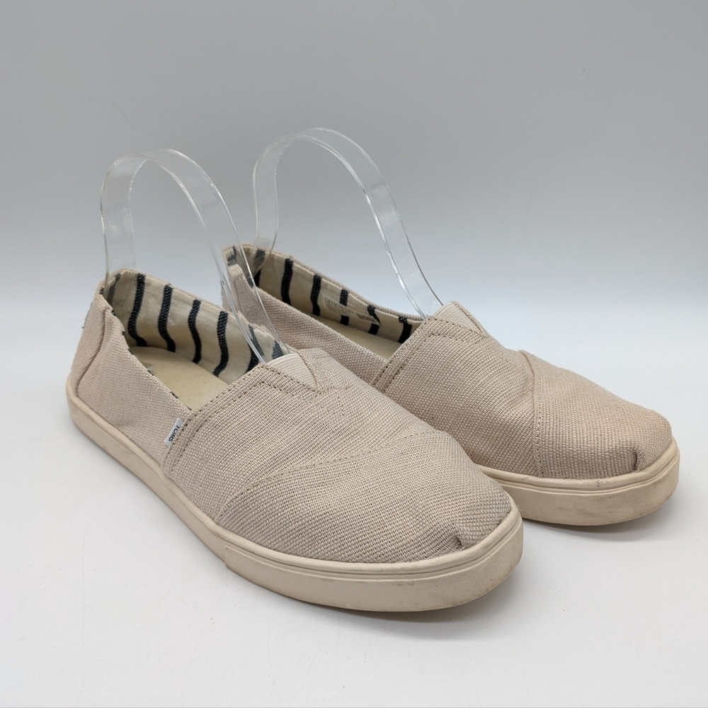TOMS Alpargata Cupsole Slip-On Sneakers Cream Tan Natural Heritage Canvas 9.5
